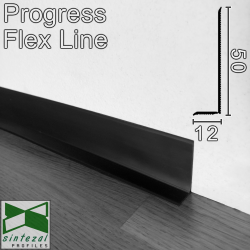 Гибкий плинтус для пола Progress Flex Skirting 50x12mm.