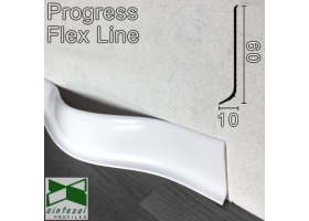 Гибкий плинтус для пола Progress Flex Skirting 60x10mm., Белый