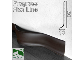 Гибкий плинтус для пола Progress Flex Skirting 60x10mm., Коричневый